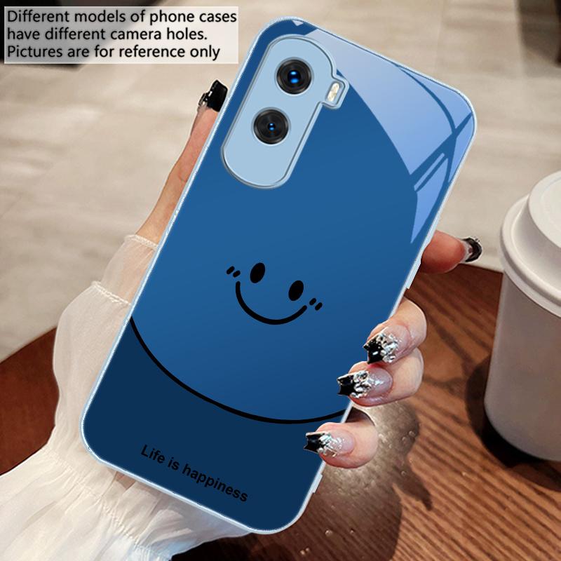 Life is about being happy For Honor 30 50 50SE 70 Pro 90 200 200Pro Magic 4 5 7 Lite X9c Smart X50i Plus X9 X30 Glass Phone Case