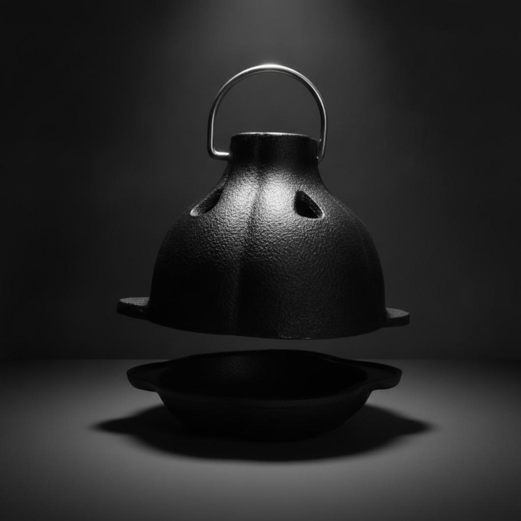 Cast Iron Garlic Roaster Heavy-Duty Versatile for Home Chefs