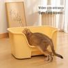Extra-Large Splash-Proof Open Cat Litter Box for Kittens and Fat Cats