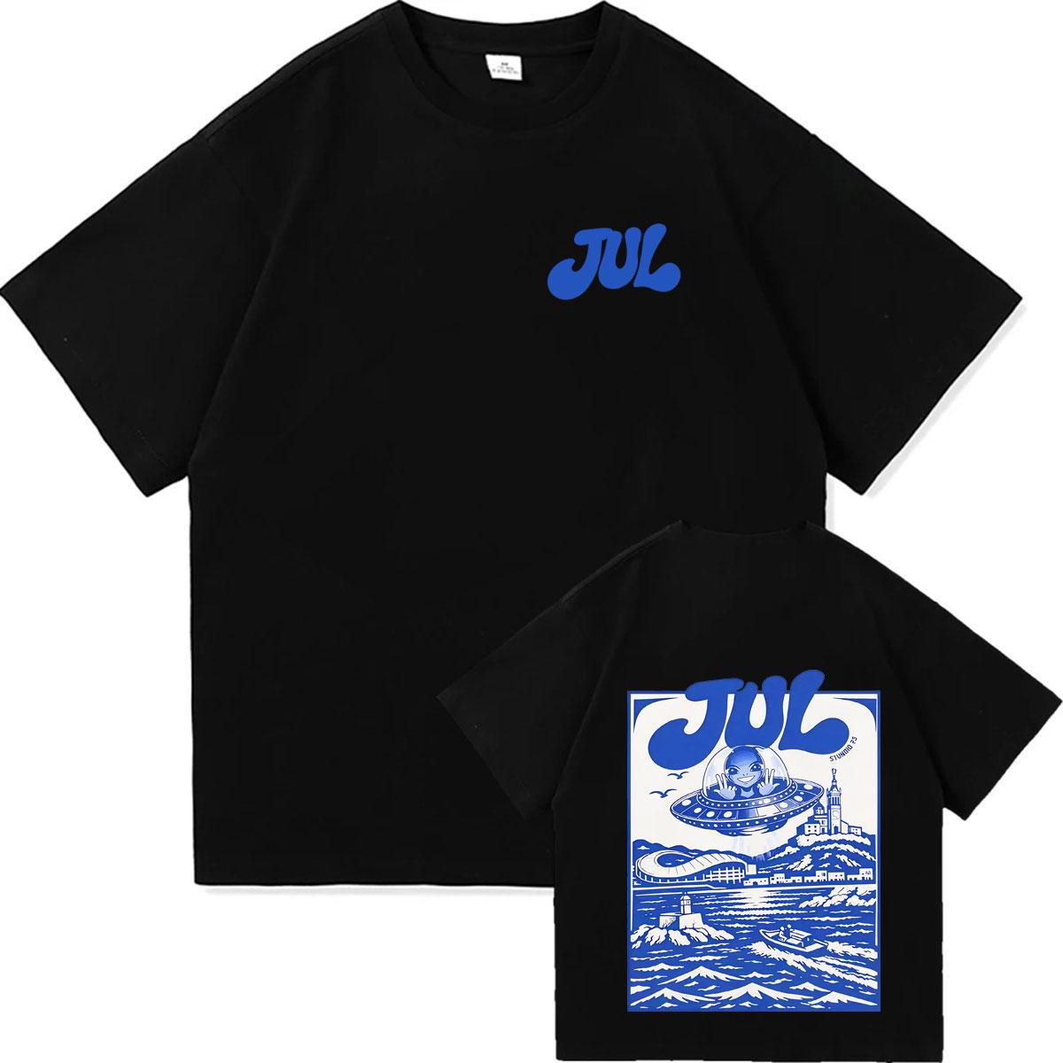 

Rapper Jul Gothic Graphic T Shirt Trendy Cozy Tshirt Pop Casual Cotton Short Sleeve Summer Streetwear Loose Tee Shirt Fans Gift 4XL
