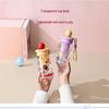 Stylish Summer Water Cup: Large-Volume, Heat-Resistant Plastic with Tea Infuser and Straw for Students