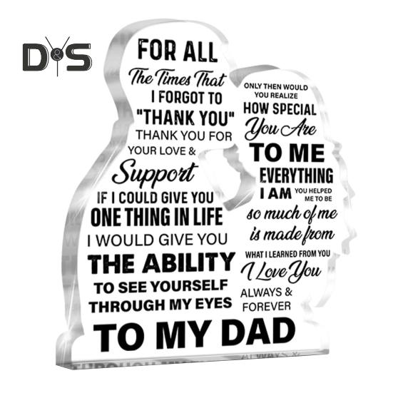 

Семья Любовь Акриловый Орнамент Отец Мать Ребенок Силуэты Орнамент Настольный Отдельно стоящий Акриловый Блок для Домашнего Офиса Декор День Святого Валентина A