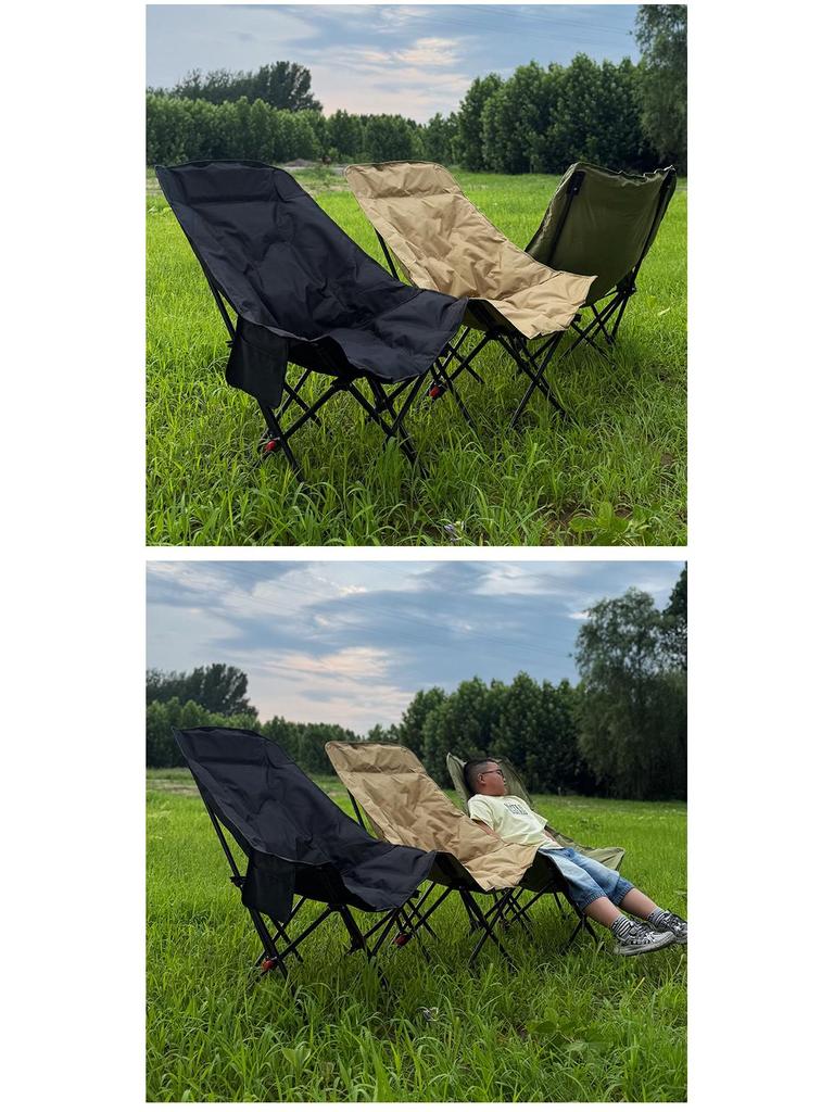 Four-Speed Adjustable Outdoor Moon Chair: Padded, Foldable, Moisture-Proof Camping Mat