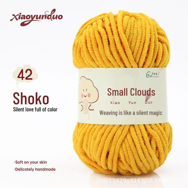 Soft Chenille Ice Yarn for DIY Hand-Knitted Scarf, Hat, and Sweater
