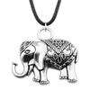 Running Horse Pendant Elephant Necklace Equestrian Western Jewelry With 45cm Leather Chain
