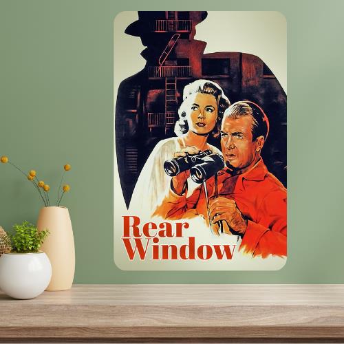 

Rear Window Classic Movie Metal Poster Sign 20x30cm（7.8x11.8inch）