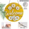2D Flat 1pc Aluminum Decorative Daisy-Style Wall Hanging 7.87 inches × 7.87 inches Ideal for gardens, farmhouses, streets, shops, bars, cafes, family