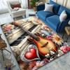 Multiple sizes Piano guitar flowers butterfly bird heart Carpet for Living Room Bedroom Sofa Home Decor Rus Non-slip Floor Mat