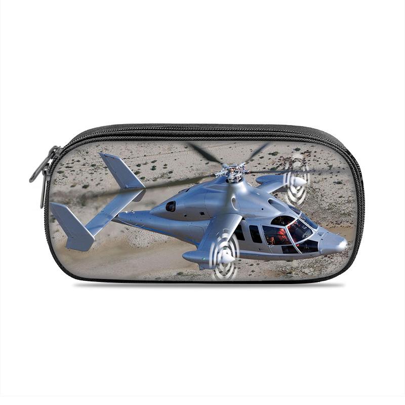 Helikopter potloodtas, compact en grote capaciteit, nieuwe mechanische print, perfect verjaardagscadeau voor jongens en meisjes die naar school gaan