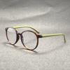 5PCS Round Non-Prescription Reading Glasses - Cute Full Rim PC Frame with Clear Polycarbonate Lenses