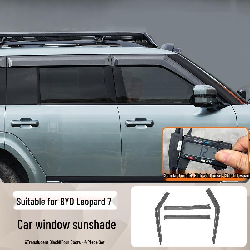 BYD Leopard Titanium 7 Car Window Rain Guards: Thickened, Widened Sun Visors for Enhanced Protection