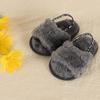 New Elastic Baby Sandals: Furry, Soft-Soled, Perfect for Spring/Summer Walking