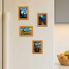 Decorative Magnetic Pictures Frame For Kitchen Vintage Wooden 2x3in Photo Holder Easy Installation Magnetic Photo Holder