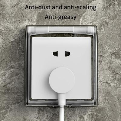 Universal 86 Type Wall Socket Waterproof Box Transparent Plate Home Switch Protection Cover Outdoor Socket Box Cover Protector