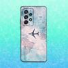 Flight Route Map Phone Case For Samsung S25,S24,S23,S22,S21,S20,S10,Ultra,Plus,Lite,FE,Soft Silicone Black Cover