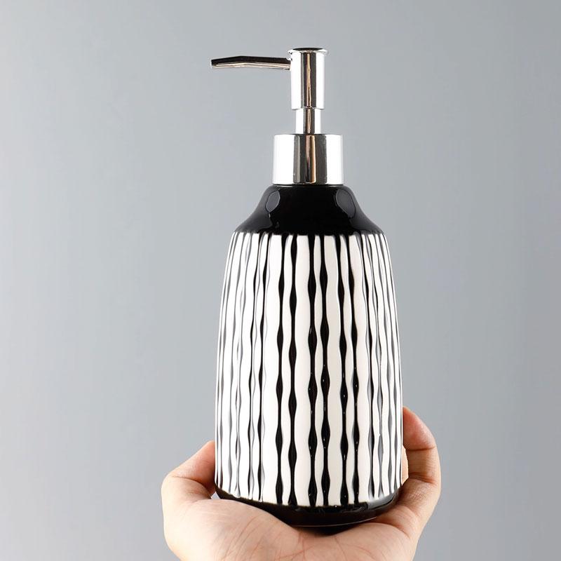 550ml Dispenser Ceramic Lotion Press Bottle Hotel Home Stay Shampoo Bath Gel Separate Bottles Dispenser Soap Bathroom