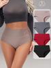 4Pcs Women's Cotton Panties High Waist Body Shaper Underwear Breathable Underpants Soft Panty Slimming Female Briefs S-XXL