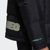 Adidas Neo Colorblock Letter Print Sports Hooded Down Jacket Men Outerwear Black H45275