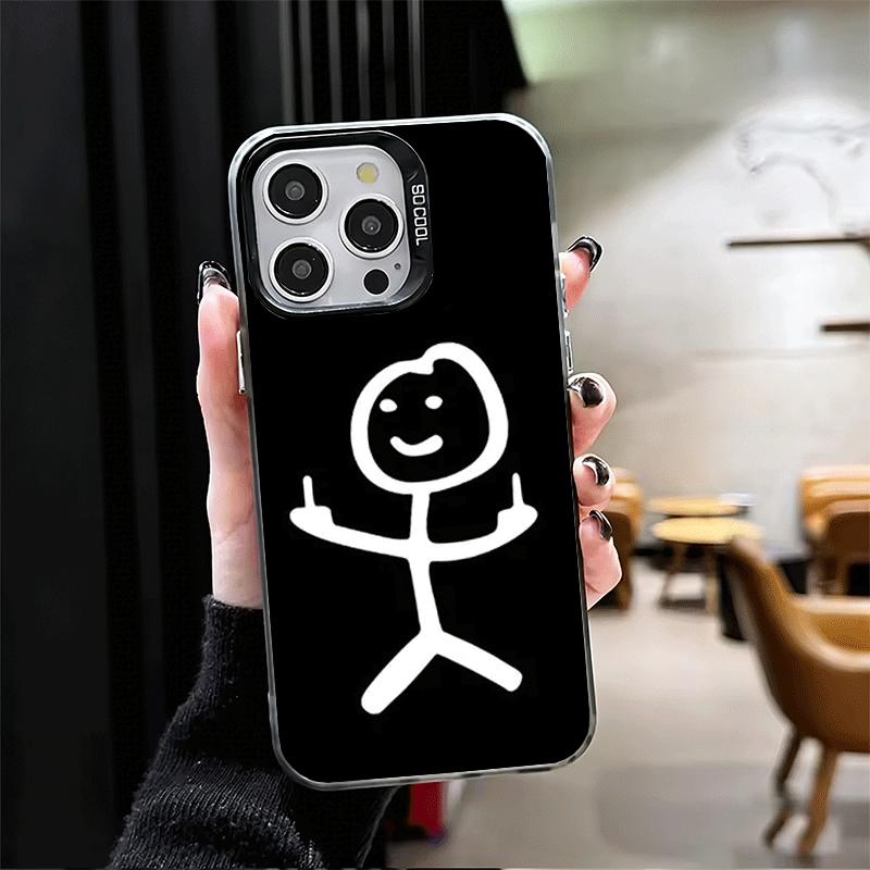 Funny Stickman Matchman Shockproof Phone Case for iPhone 17 Air 16 16E 15 Pro Max 14 Plus 13 Mini 12 Back Cover Anti Fall Fundas