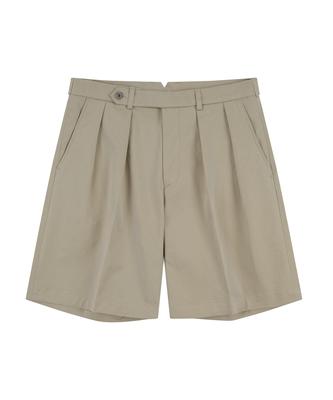 BELLIEF Základní bavlněné chino šortky se 2 puky (Béžový)
