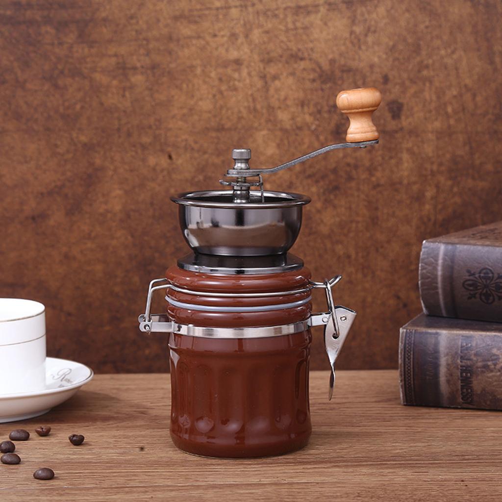 Antike Kaffeebohnenmühle aus Holz Tragbares manuelles Design Kaffeebohnenmühle zur einfachen Verwendung in Küche oder beim Camping