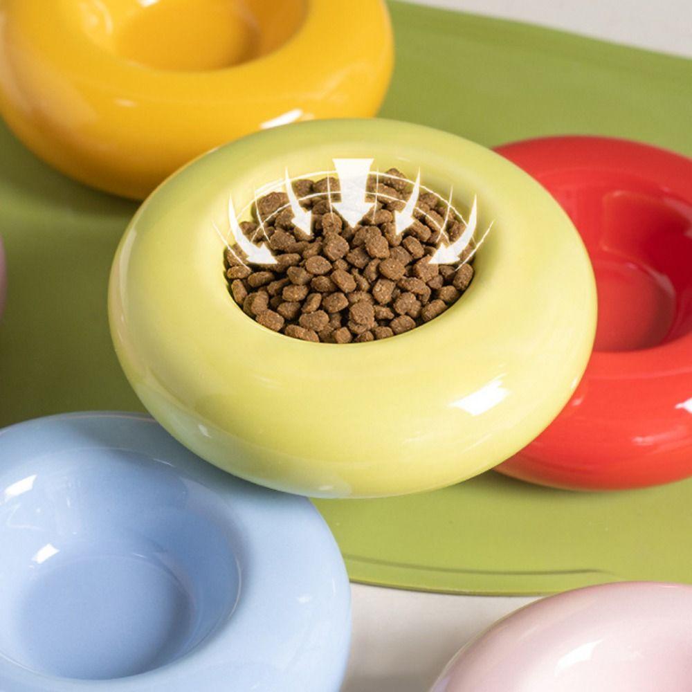 Ceramic Pet Food Basin Anti Slip Pet Feeder Dish Universal Pet Water Feeder Container Pet Supplies