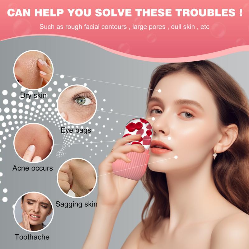 1 Stück Silikon-Gesichts-Eiswürfelform für Schönheit und Hautpflege Silikon-Gesichts-Eisroller