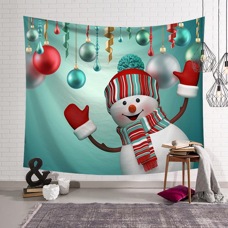 

Украшение для дома Мультяшный рождественский принт снежинки Гобелен Спальня Гостиная Настенное украшение Фон Ткань 100x75cm