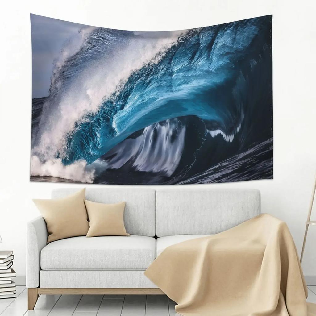 Sea Wave Tapestry, Bohemian Style, Hippies, Wall Decoration, Picnic Mat, Beach Towel, Room Decoration Aesthetics Tapestry Wall