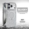 Magnetic Metal Bracket Shining Stand Case For iPhone 12 13 14 15 16 17 Pro Max Air Wireless Charging Luxury Metal Buttons Cover