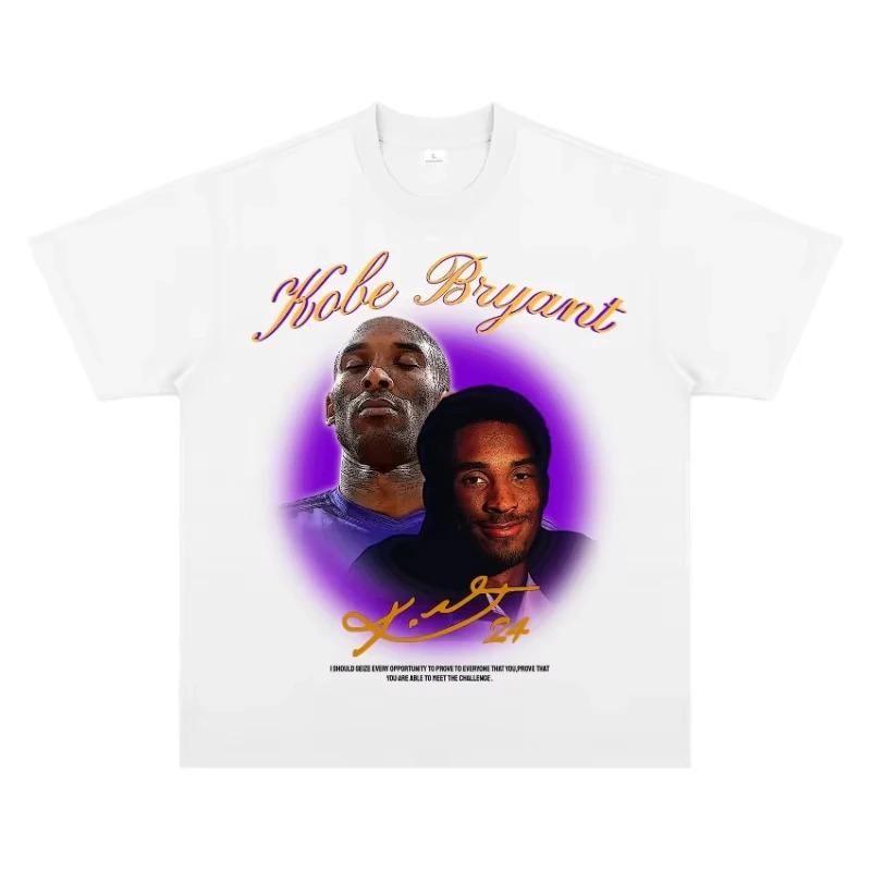 Stylish Black Cotton T-Shirt Featuring Kobe Bryant Dual Portraits, Signature and Inspirational Quote Print Women And Men T-shirts