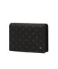 Hazzys Men Acc Black Initial Logo Leather Business Card Holder Hjho6F146Bk