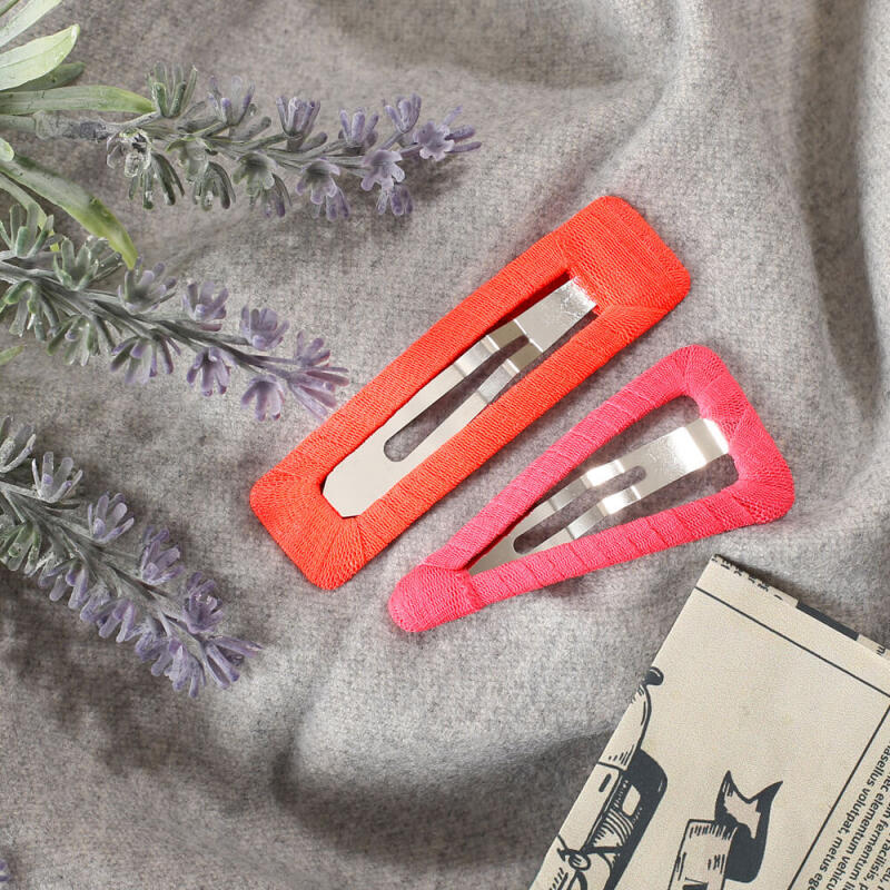 2-piece set of snap pins (fluorescent pink + fluorescent orange)
