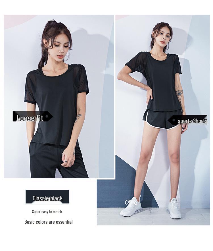 Plus Size Loose-Fit Yoga Set - Breathable, Quick-Dry Sportswear for Running and Fitness