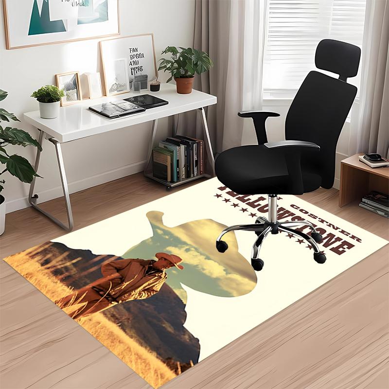 Yellowstone Printed Carpetrugfor Office Chair Living Room Bedroom Kitchen Room Decor Gifts