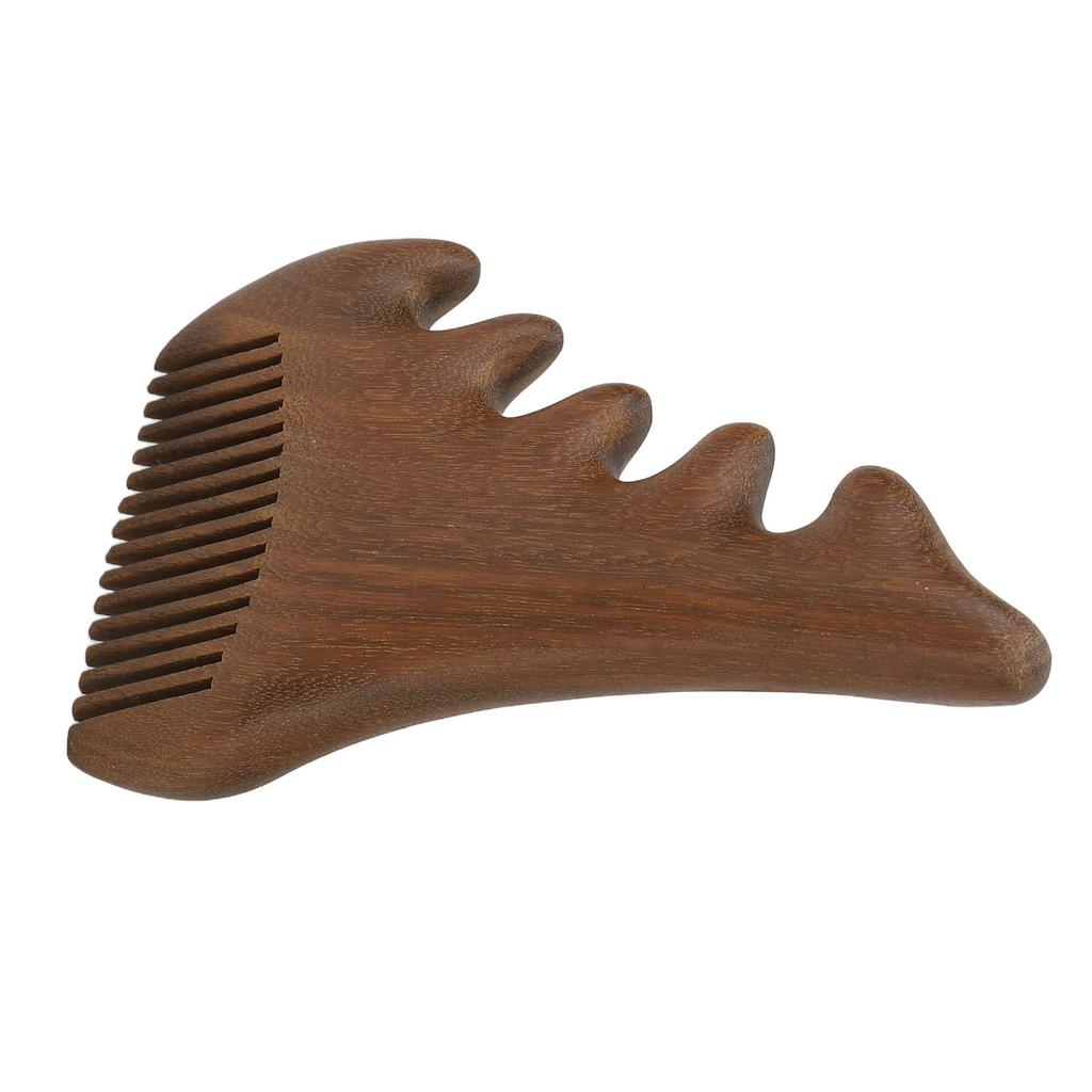 Sandelholz Kleines Monster Kamm Breitzahn Dick Multifunktional Tragbar Holz Massagekamm für Kopfhaut