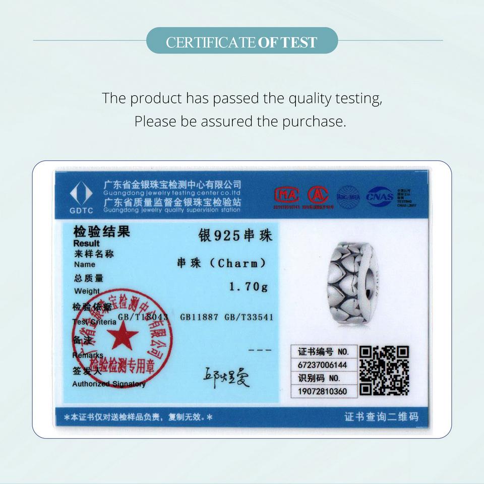 WOSTU Mărgele de oprire cu model de inimă retro din argint 925 pentru femei Brățară și brățări Bijuterii DIY