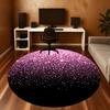 1pc Glitter Sparkle Round Chair Mat Office Area Rug - Non-Slip, Floor Mat for Office, Bedroom, and Indoor Decor P127200