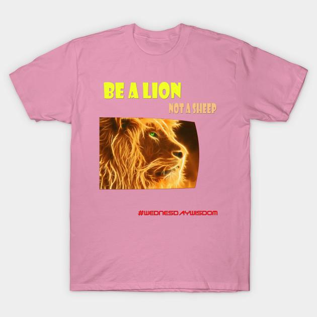 

T Shirt Female Be A Lion Not A Sheep Harajuku Print Kawaii Tshirt Summer Short Sleeve Female T-Shirt Top Tee Breathable Fabric Practical Daily Use S розовый