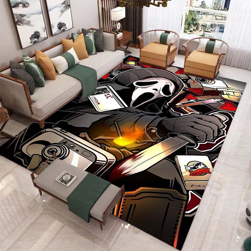 Horror Halloween Carpet for Living Room Home Decoration Sofa Coffee Table Area Rugs Mat Bathroom Non-slip Floor Mat