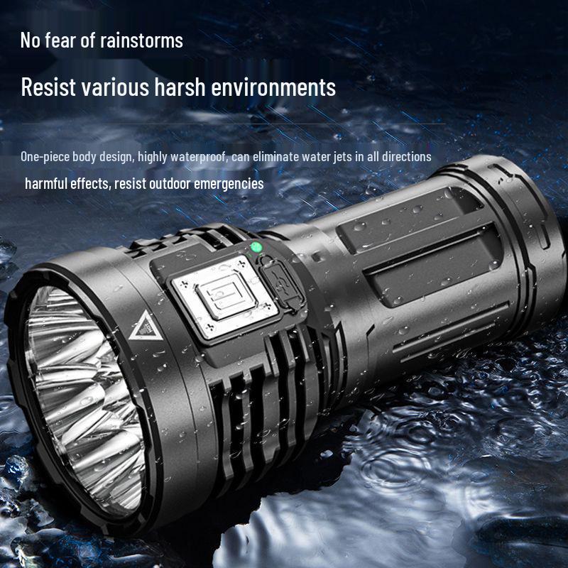 Multifunctional Rechargeable Nine-Core Long-Range Outdoor Flashlight