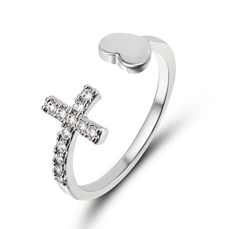 Romantic Love Hug Hand Rings Creative Love Forever Open Finger Rings Adjustable Exquisite Jewelry Ring For Women Party Gift