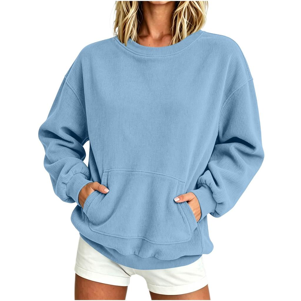 Women's Casual Sweatshirt Loose Fit Color for Everyday Wear