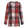2024 Women's Plaid Print Long-sleeved Jacket - European & American Spring/Autumn Fashion