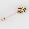 Vintage Fashion 3D Accessories Decoration Men's Face Gold Color Mask Lapel Pin Jewelry Brooches Pin