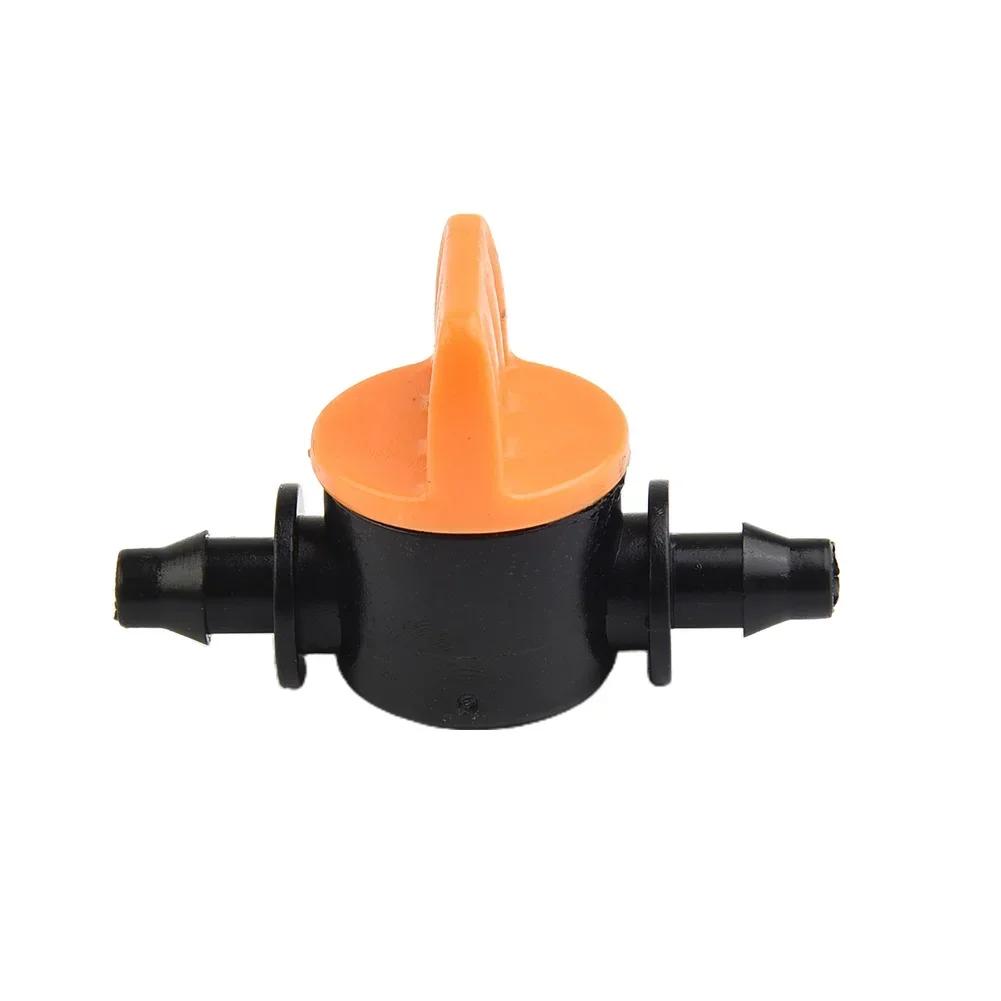20Pcs 1/4'' Barbed Mini Garden Irrigation Valve 2024 New Home Garden Irrigation Washing Car Control Valves For 4mm/7mm Hose