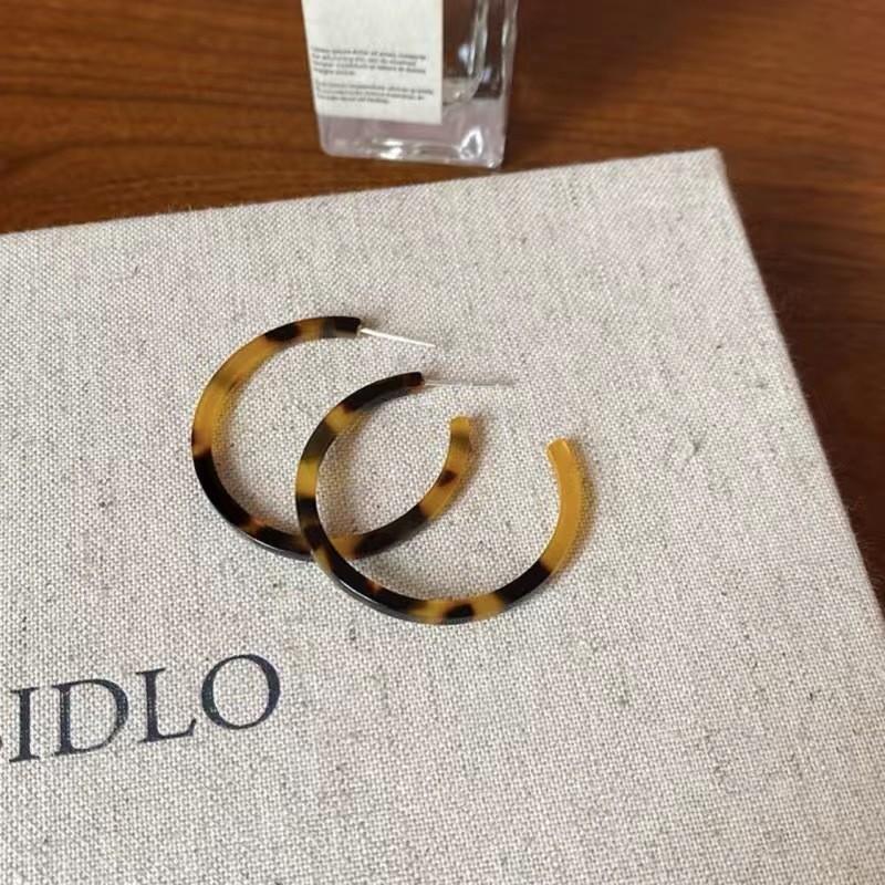 Maillard Amber Retro Hong Kong Style Earrings Women's Light Luxury High-end Niche Earrings Earrings