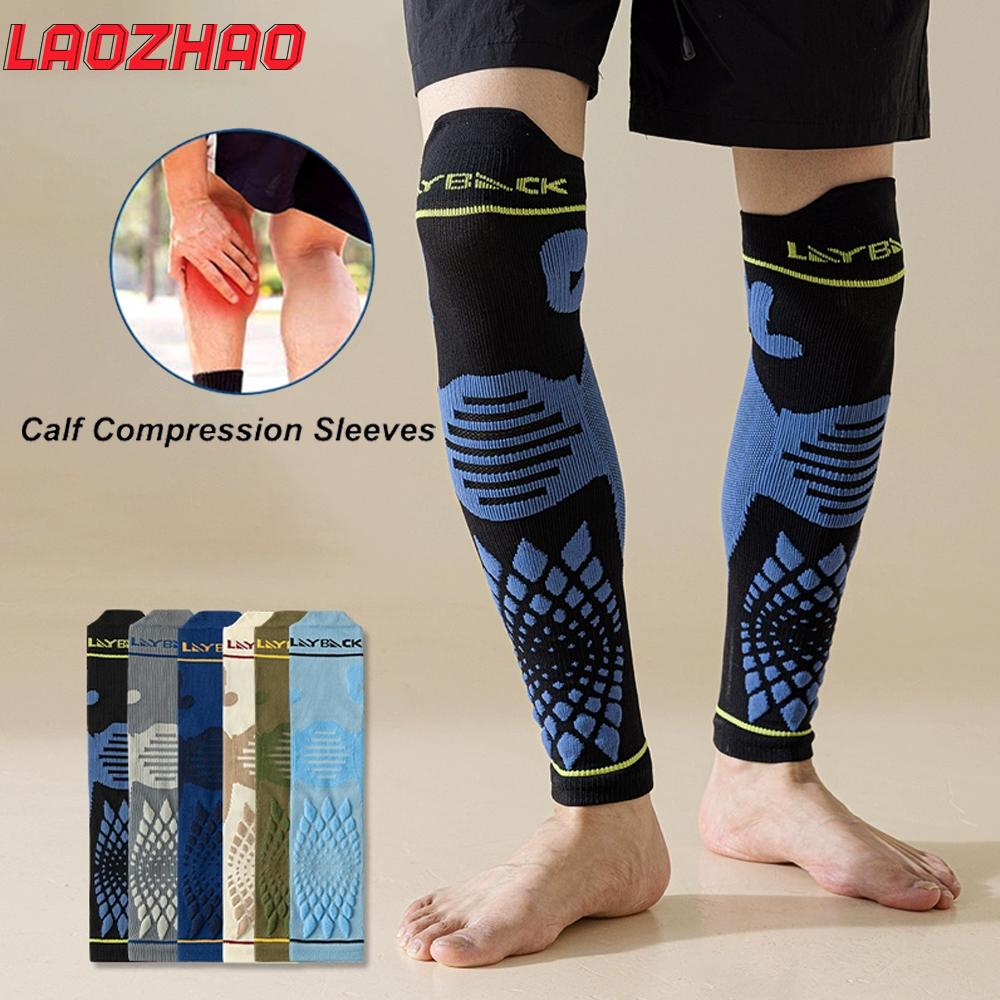 Laozhao Compression Calf Sleeves 1Pair For Men Women Footless Socks Running Nursing Travel Support