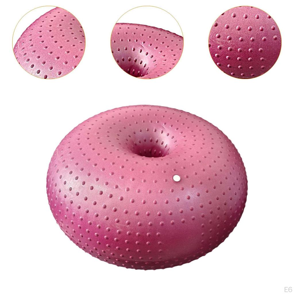 55 cm Donut-förmiger Gymnastikball, aufblasbarer Yoga-Fitnessball für rhythmisches Training, Balance