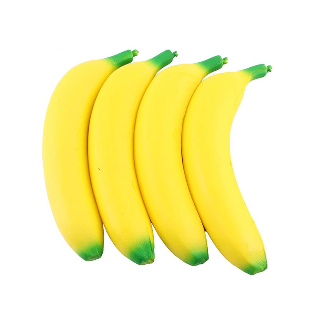 Banana-Squishies Squeeze Toy Giant-Squishy-Banana Realistic Fruit Sensory Toy Adult Relieves Stress Squeeze Toy Present